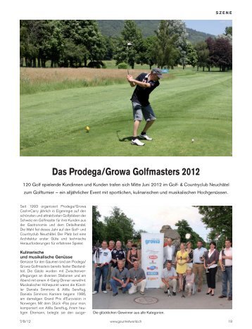 Das Prodega/Growa Golfmasters 2012