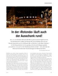 In der «Rotonde» läuft auch der Ausschank rund!