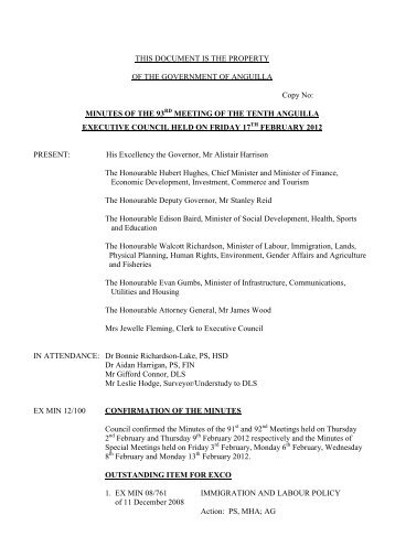 Mn12-93 ExCo Minutes 17 Feb 12.pdf - Government of Anguilla