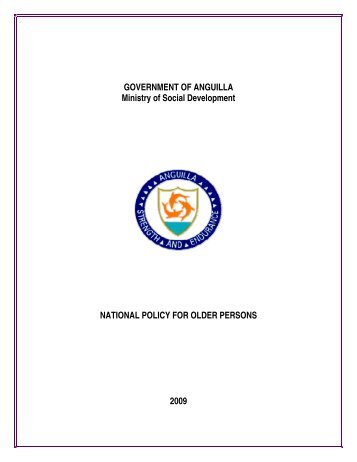 National Policy For Older Persons - Government of Anguilla