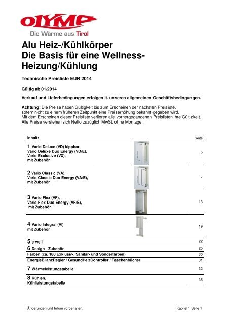 Alu Heiz-/Kühlkörper Die Basis für eine Wellness- Heizung/Kühlung