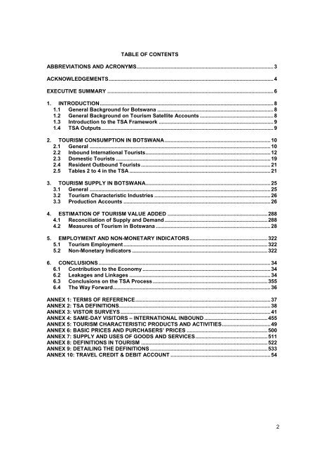 Tourism Statistics - Government of Botswana