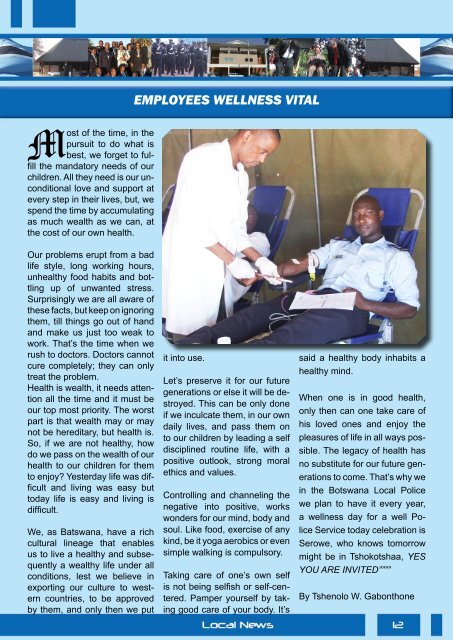 Newsletter Vol II Issue 1 2007 - Government of Botswana