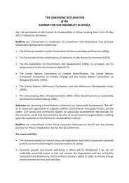 the gaborone declaration of the summit for sustainability in africa