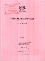 Trade Disputes Act, 2003 - Government of Botswana