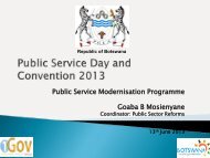 Modernisation for PSD - Government of Botswana