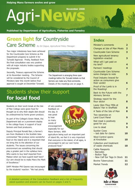 Agri News November 2008 - Isle of Man Government