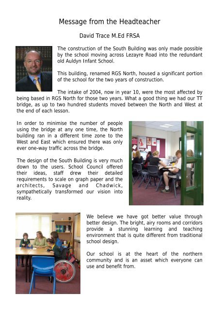 Ramsey Grammar School South programme - Isle of Man Government