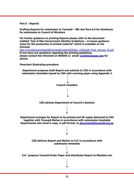 Procedure Notes for Council of Ministers Papers - Isle of Man ...