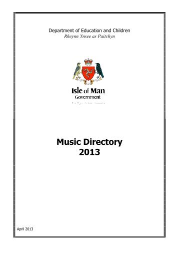 Music Directory April 2013 - Isle of Man Government