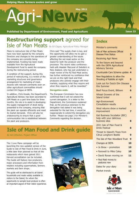 Helping Manx farmers evolve and grow Agri- News - Isle of Man ...