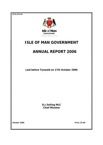 ISLE OF MAN GOVERNMENT ANNUAL REPORT 2006