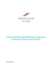 Policy and Rationale Relating to Highways, Transport, Drivers and ...
