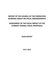 report of the council of the federation working group on fiscal ...