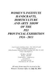 women's institute handcrafts, horticulture and arts show of the pei ...