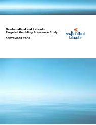 Newfoundland and Labrador Targeted Gambling Prevalence Study ...