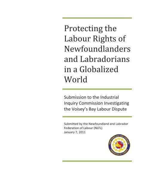 January 7, 2011 - Government of Newfoundland and Labrador