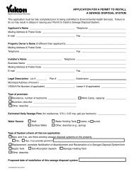 Application for a Permit to Install a Sewage Disposal System