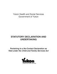 statutory declaration and undertaking - Government of Yukon