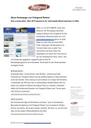 Neue Homepage von Feelgood Reisen - Bock Schröder PR