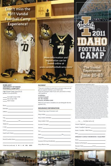 The football camp - University of Idaho Athletics