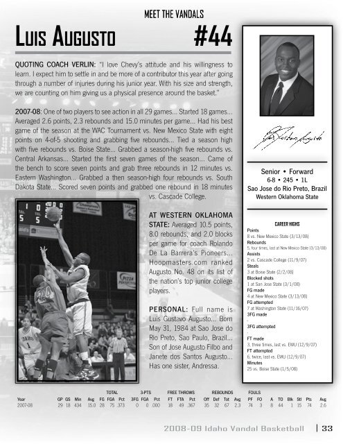 2008-09 Vandals - University of Idaho Athletics