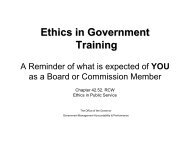 Ethics in Government Training: A Reminder of what is ... - Governor
