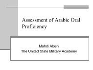 Assessment of Arabic Oral Proficiency - Alosh - ILR