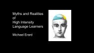 Myths and Realities of High Intensity Language Learners - ILR