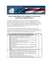 self-assessment of foreign language listening proficiency - ILR