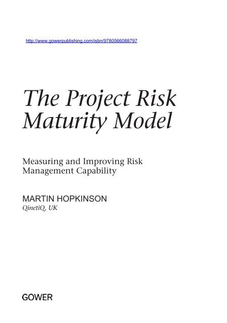 The Project Risk Maturity Model