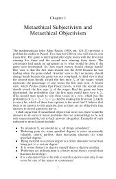 Metaethical subjectivism and metaethical objectivism - Ashgate