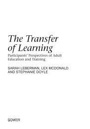 The Transfer of Learning - Ashgate