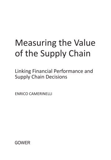 Measuring the Value of the Supply Chain