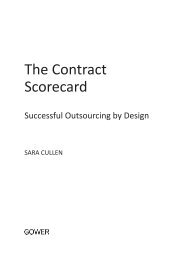 The Contract Scorecard - Ashgate