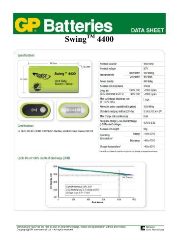 Swing 4400 - GP Batteries