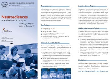 Neuroscience Flyer - Neurosciences - Georg-August-Universität ...