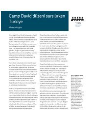 Camp David düzeni sarsılırken Türkiye