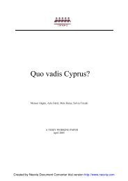 Quo vadis Cyprus? - Tesev