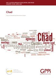 IASC Cluster Approach Evaluation - Chad - Global Public Policy ...