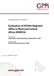 Evaluation of OCHA's Regional Office in West and Central Africa ...