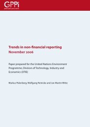 Trends in non-financial reporting - Global Public Policy institute