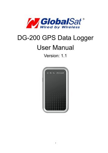 DG-200 GPS Data Logger User Manual - GlobalSat
