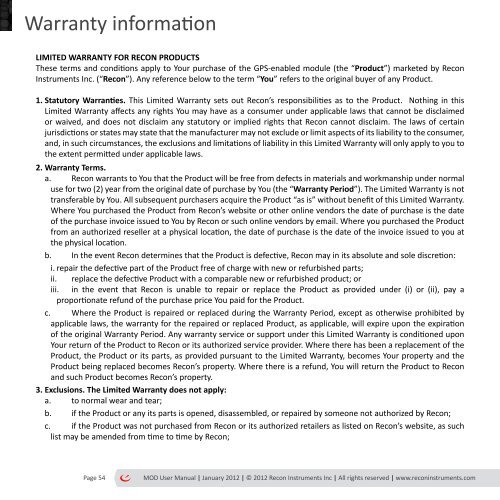 MOD User Manual - GPS Central