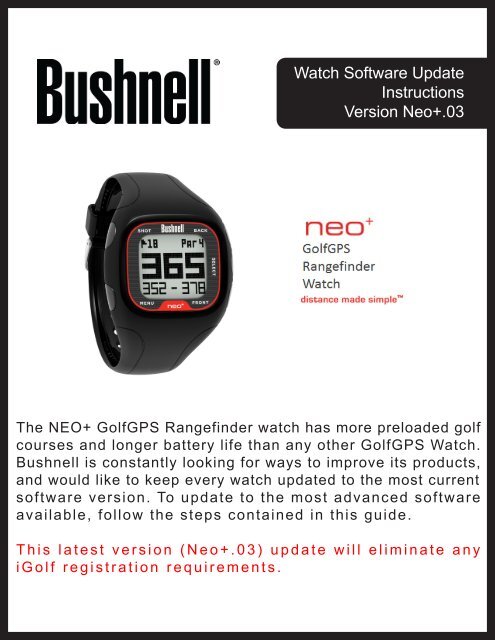 Bushnell watch cheap update
