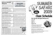 Class Schedule - Gladys Porter Zoo