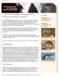 News From AZA - Gladys Porter Zoo