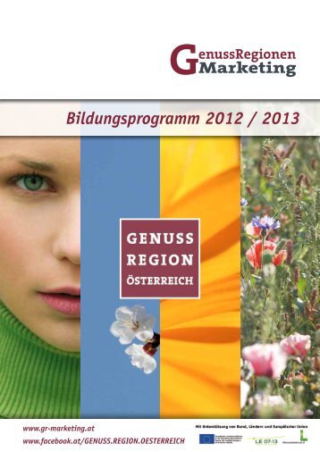 Bildungsprogramm 2012 / 2013 - GRM GenussRegionen Marketing ...