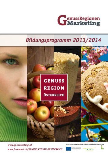 Bildungsprogramm 2013/2014 - GRM GenussRegionen Marketing ...