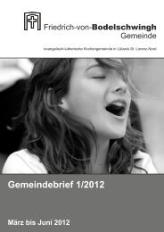 Gemeindebrief 1/2012 - Bodelschwingh-Gemeinde Lübeck